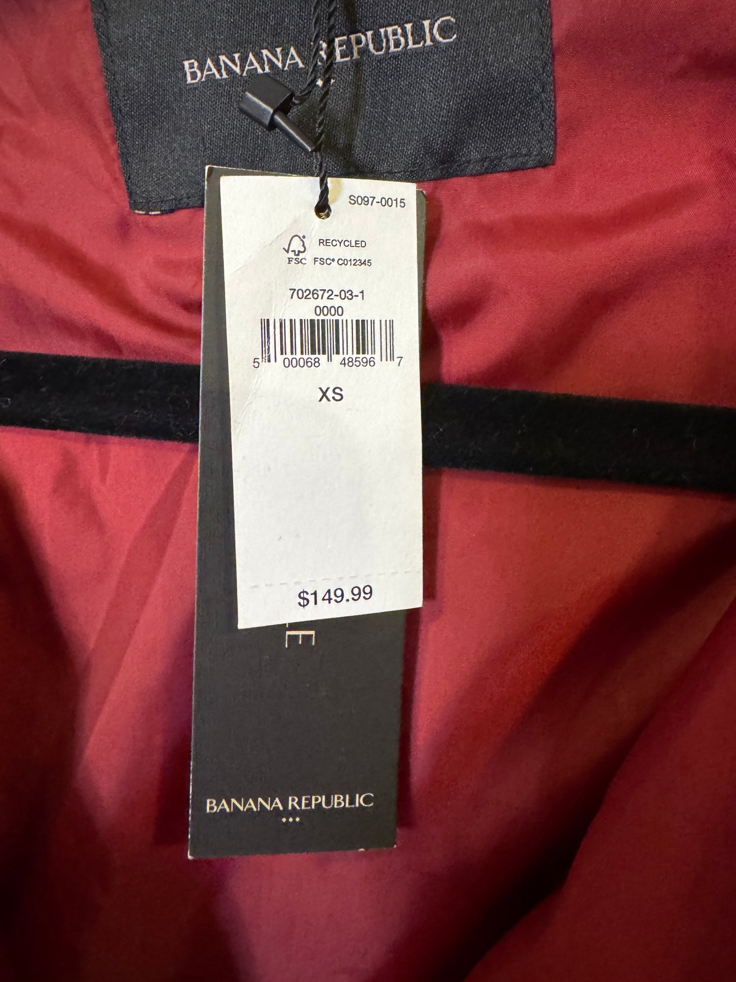 Banana Republic puffer - oversized XS NWT
