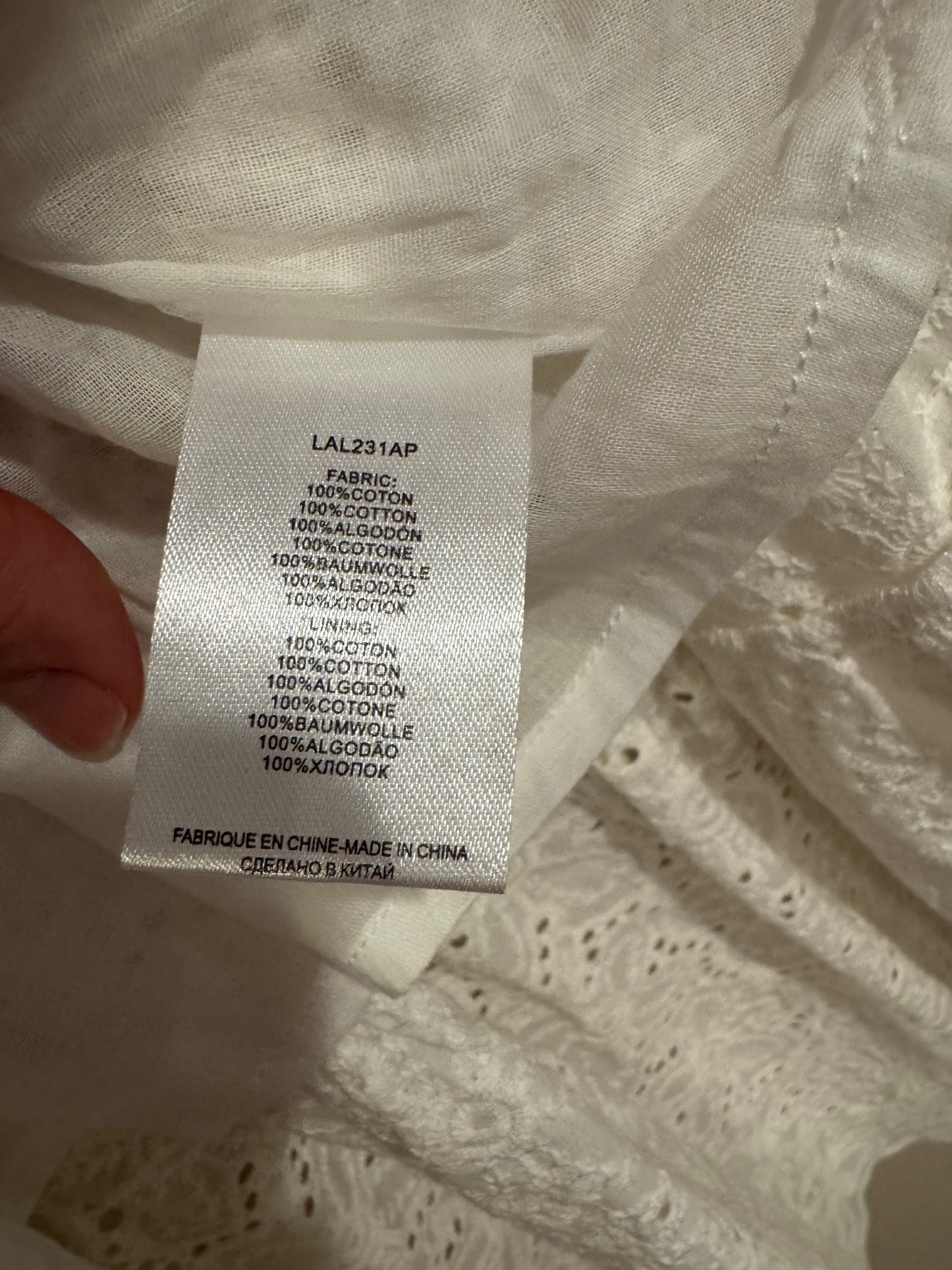 long white skirt - large