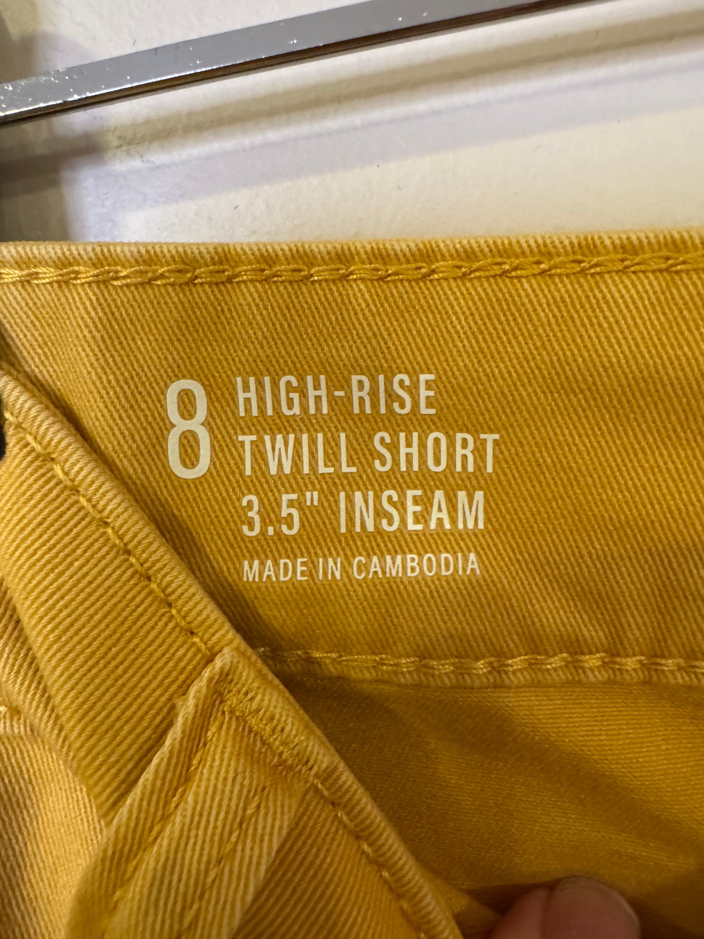 mustard short - size 8 NWT