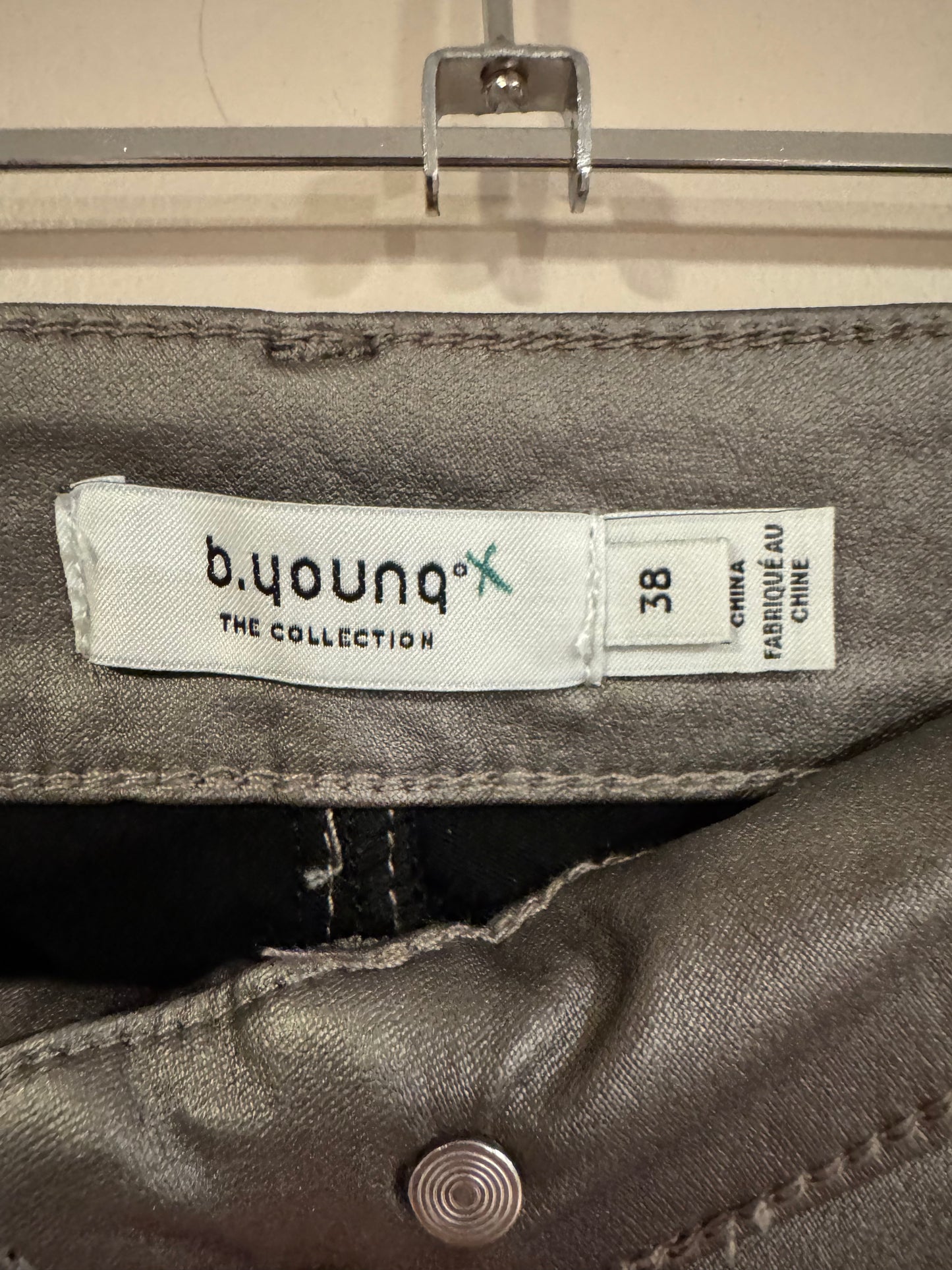 B. Young matte silver pencil skirt - medium