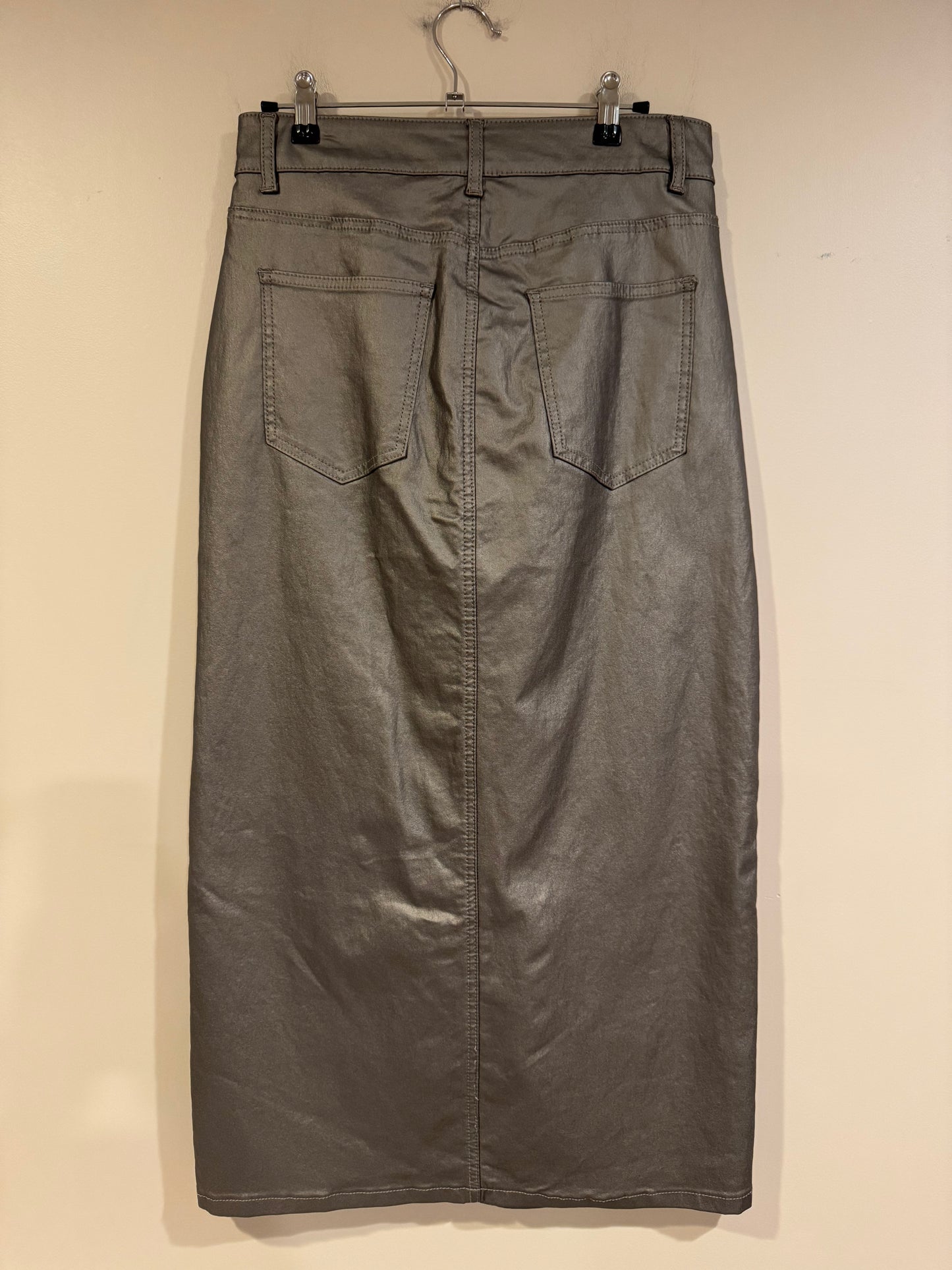 B. Young matte silver pencil skirt - medium