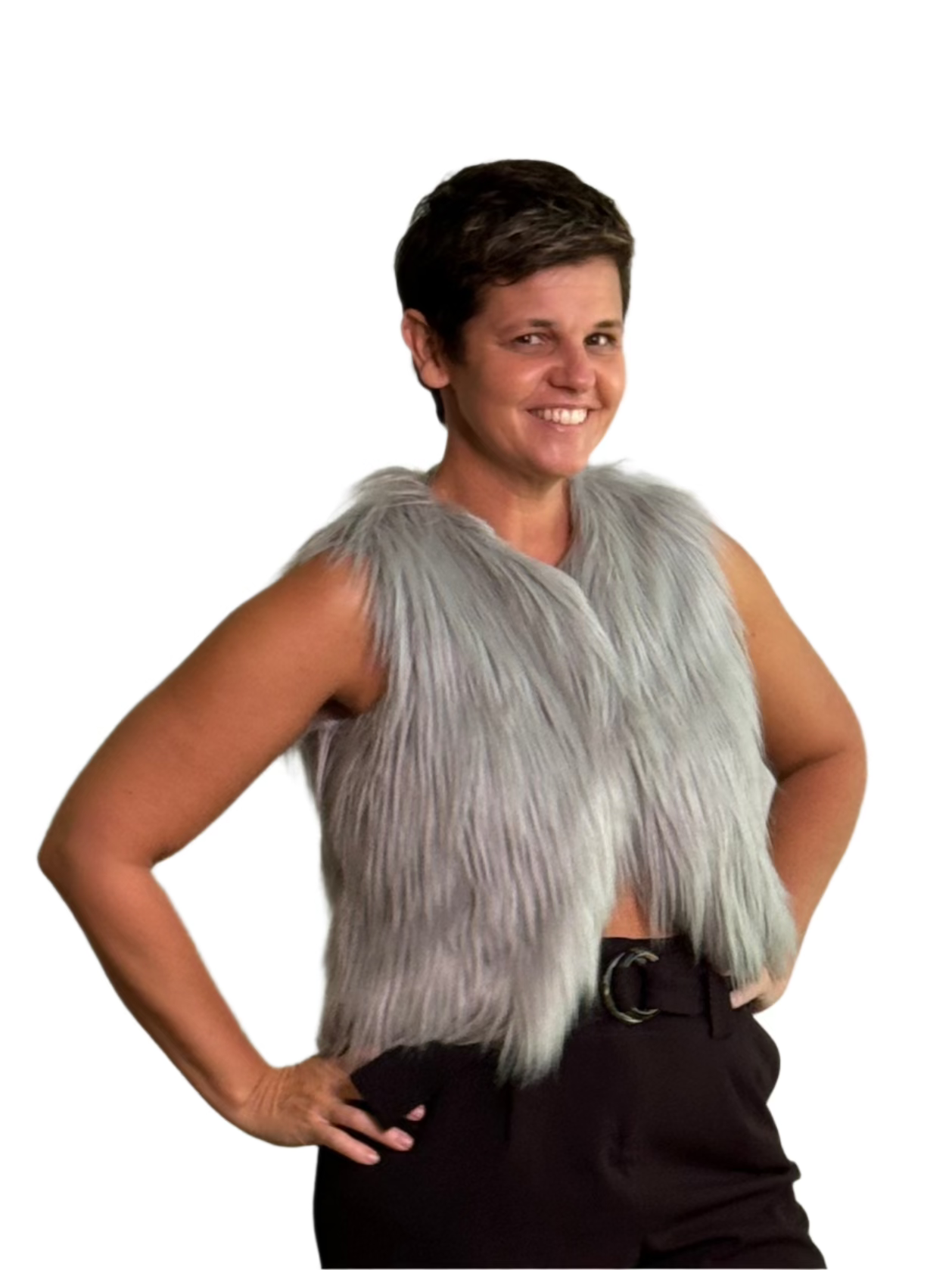 Elie Tahari Faux Fur vest - size small