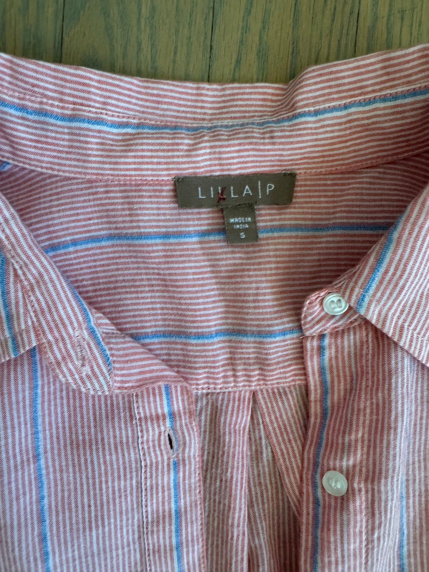Lilla P stripe button up - small