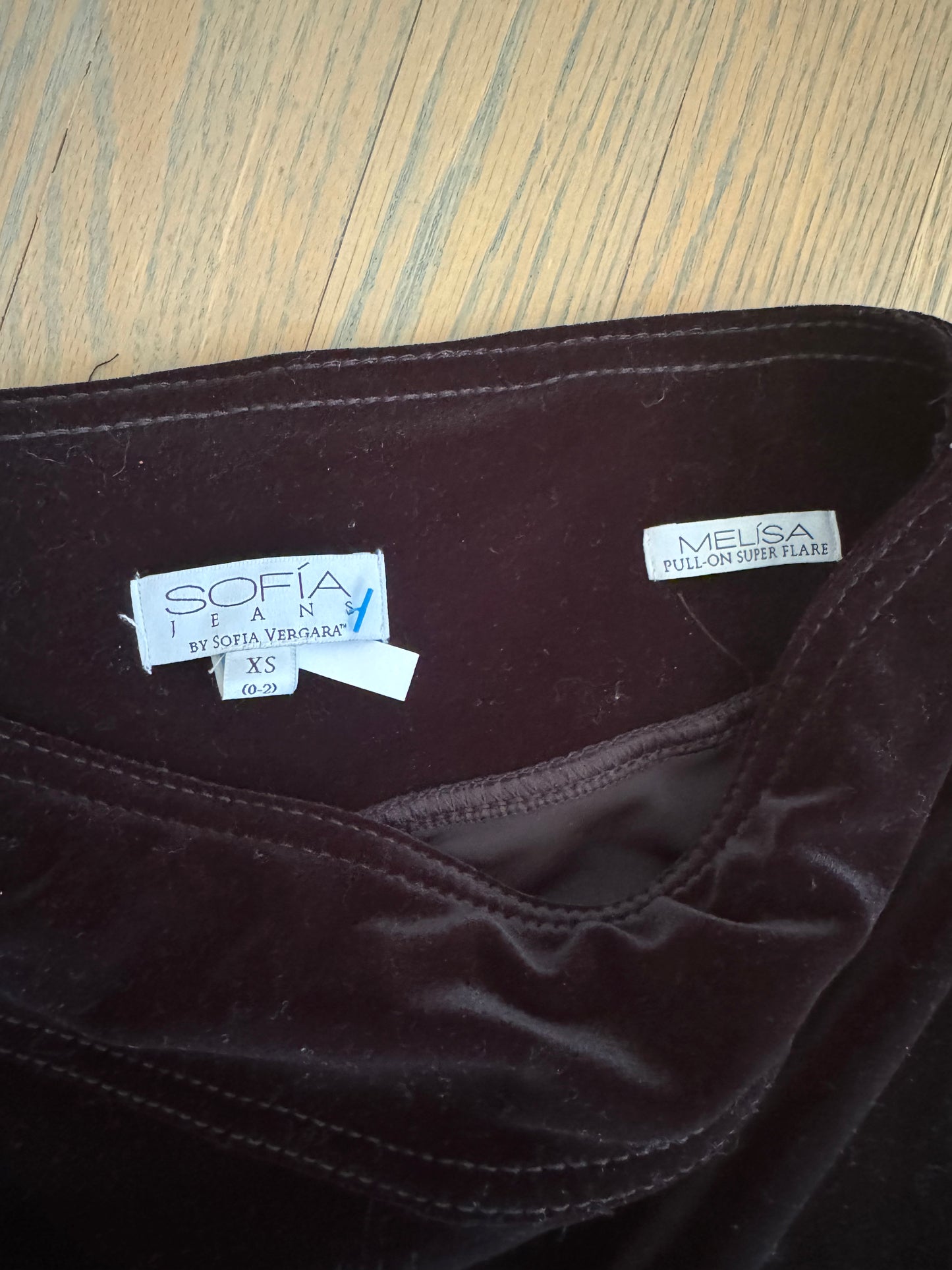 super flare velvet pant - size xs