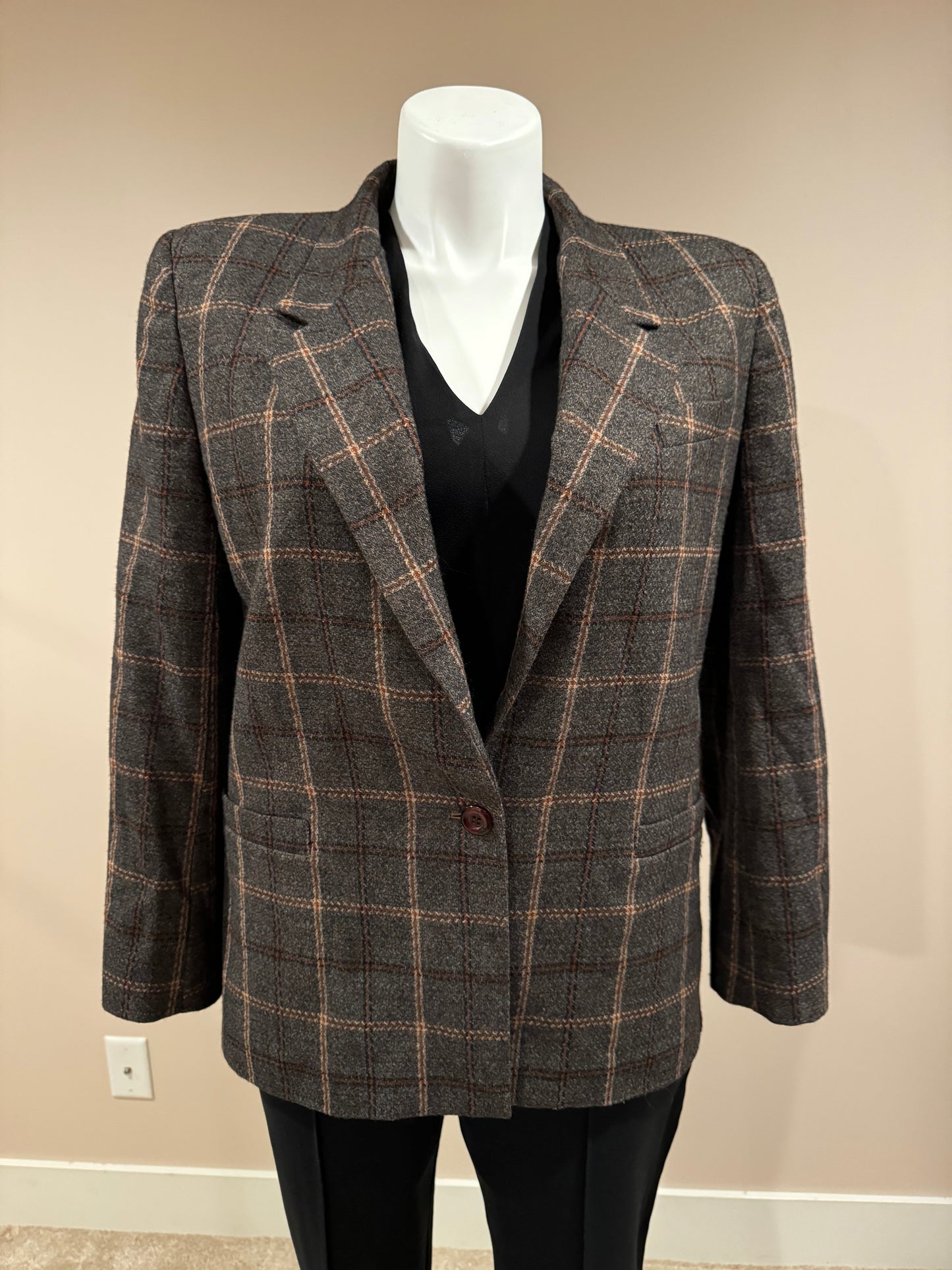 Vintage wool blend blazer - size 16