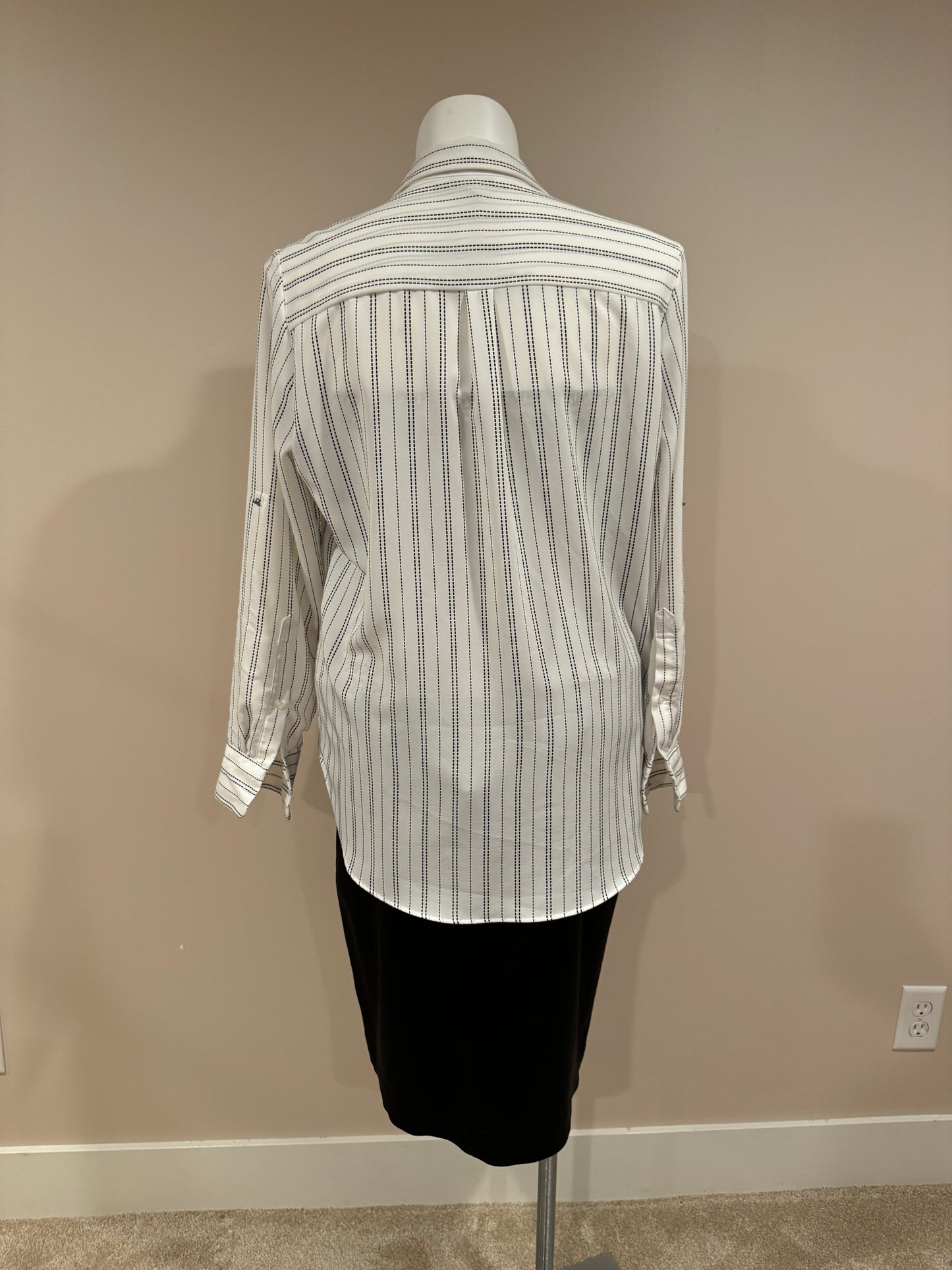 stripe long sleeve blouse - size XL