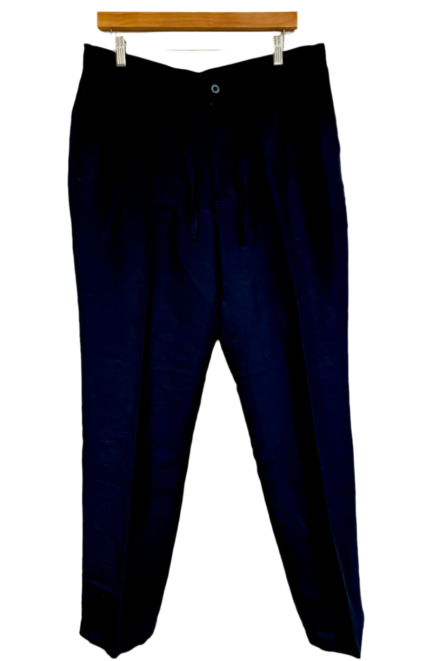 Navy linen drawstring waist pant - XL