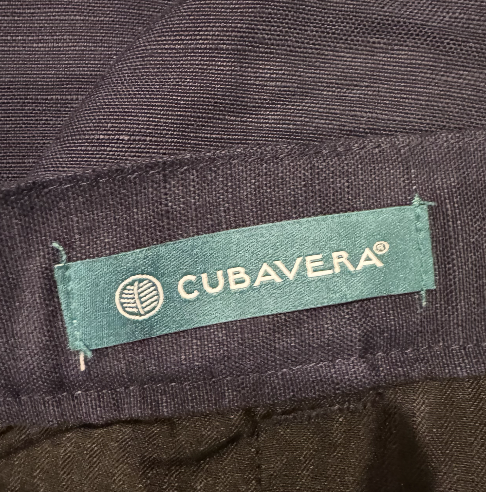 Navy linen drawstring waist pant - XL
