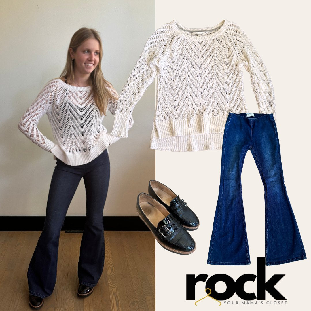 Victoria's Secret white crocheted sweater - size XS