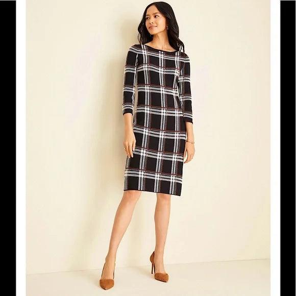 plaid sweater dress - XSP