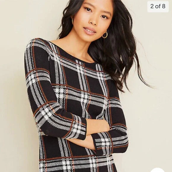 plaid sweater dress - XSP