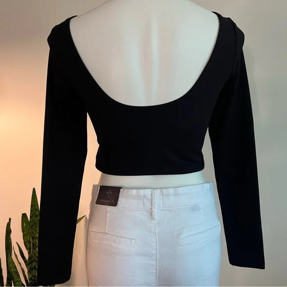 Scoop Back Crop Top - size large (runs small)