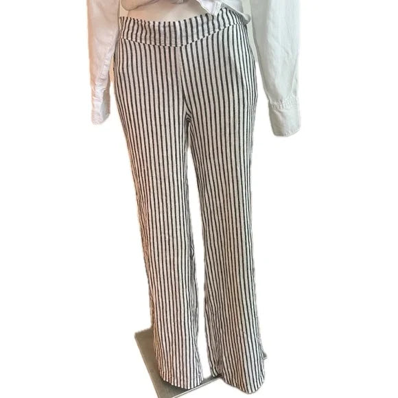 Ashley Free Style black white striped pants - size Small
