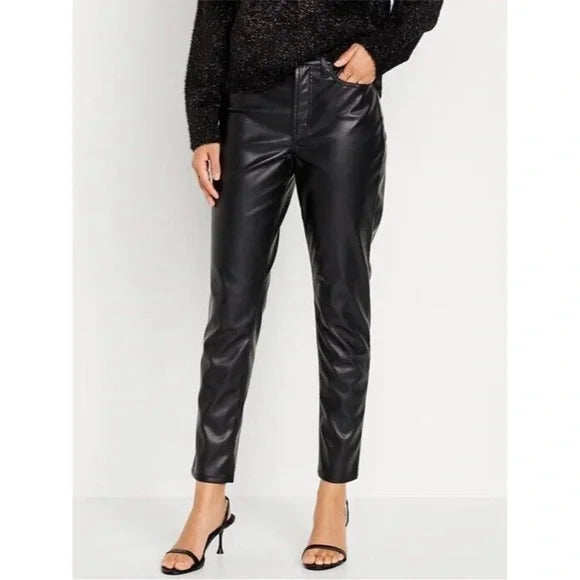 faux leather pants- size 2