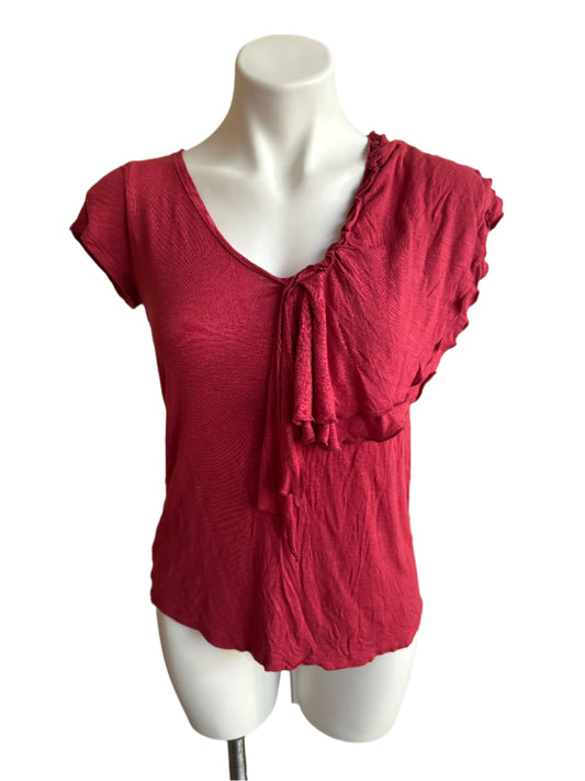 elegantees ruffle t-shirt - small