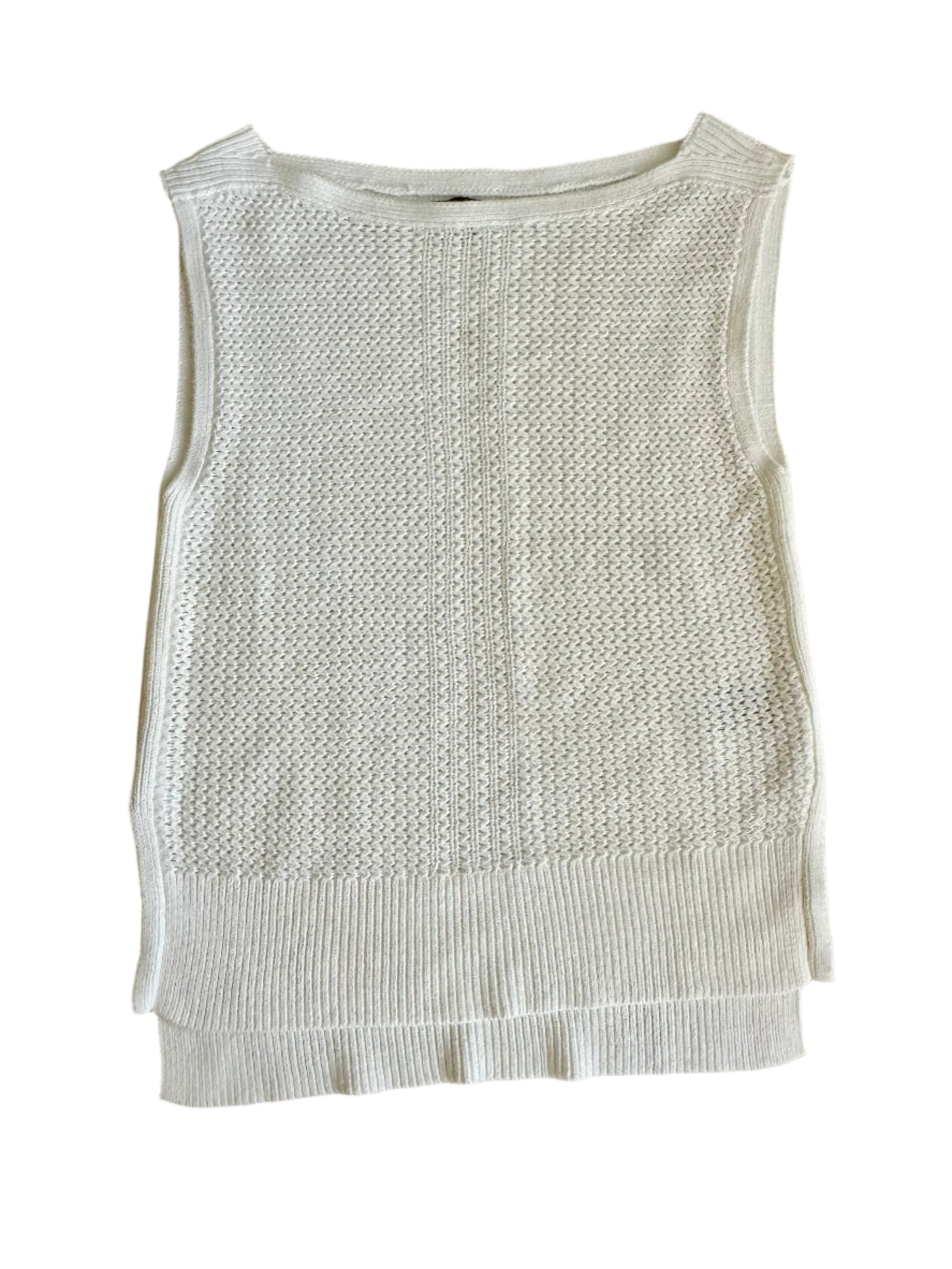 cream sleeveless sweater - size Large