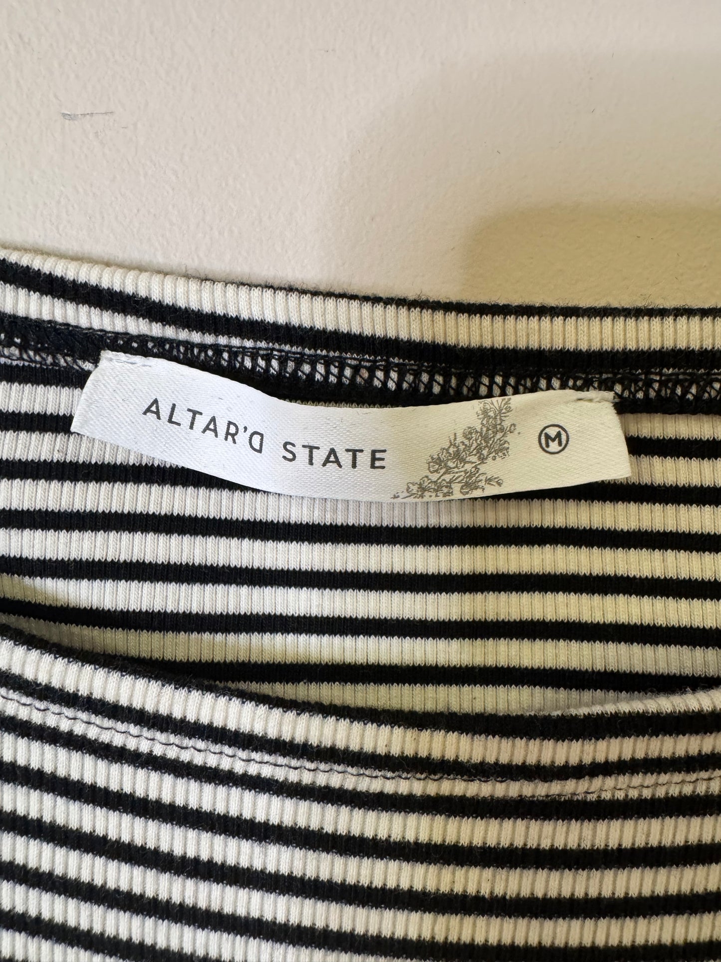 Boat Neck striped top - medium