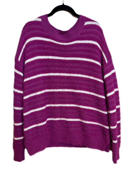 purple striped sweater M/L