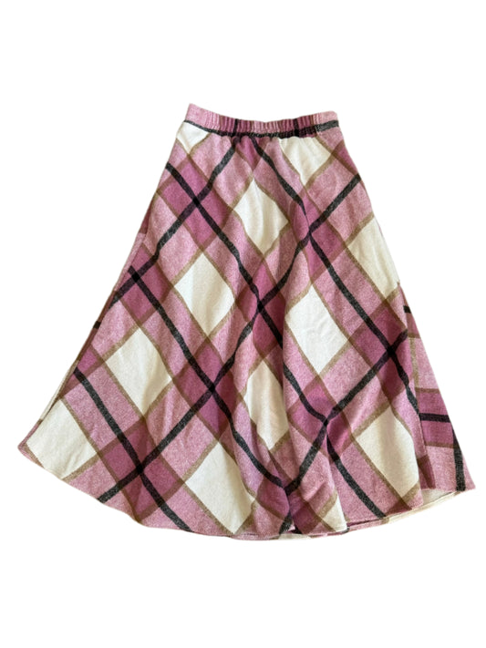 wool plaid skirt - small