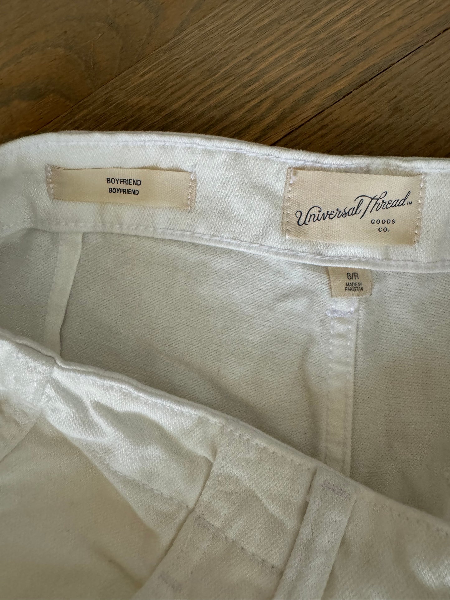 white cargo denim - size 8