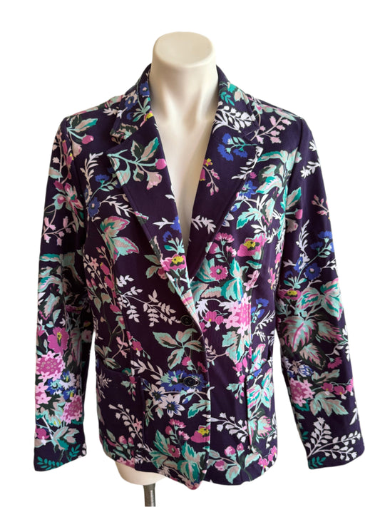 floral jersey blazer - large