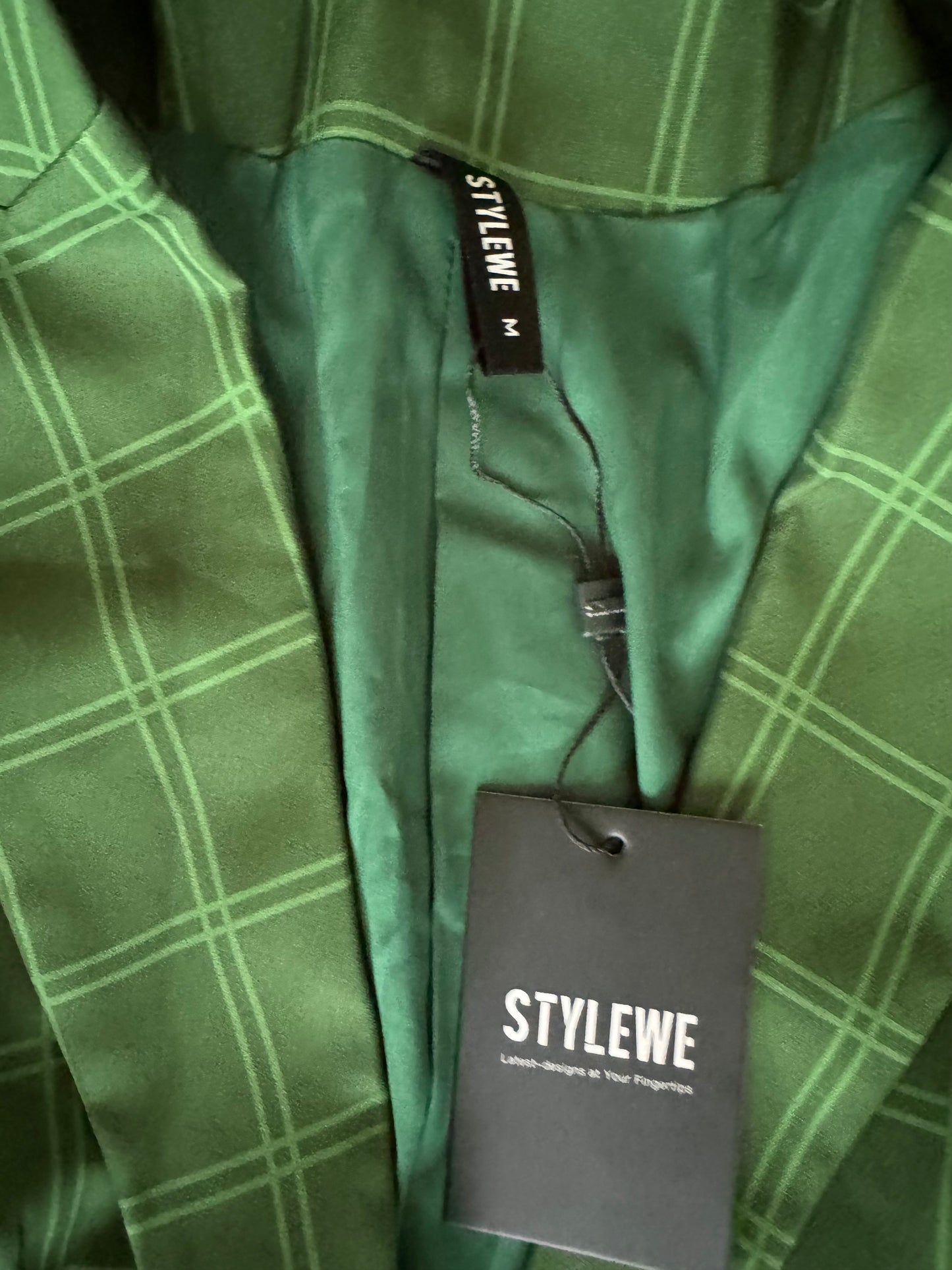 green plaid blazer - NWT medium