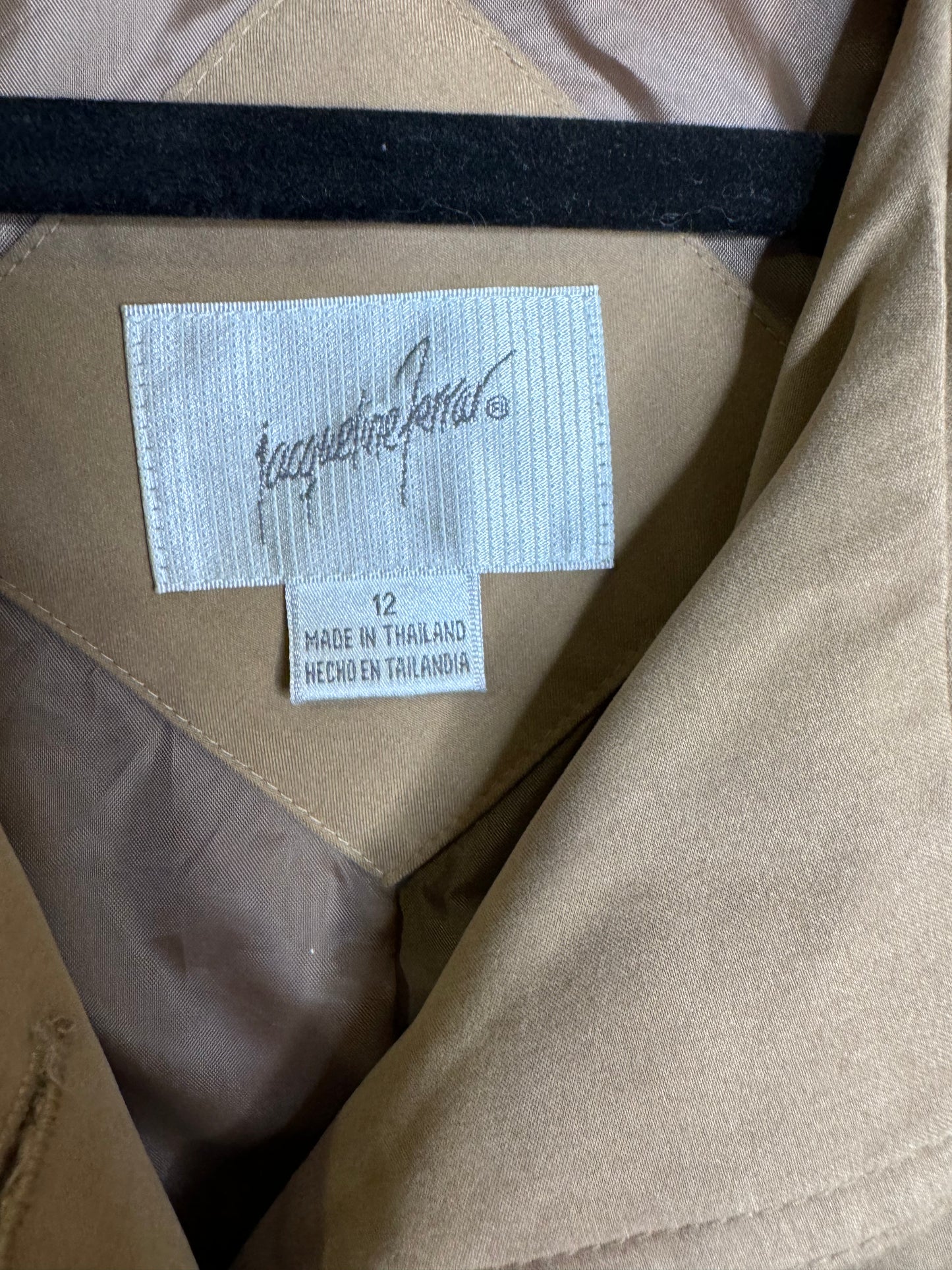 tan trench coat - size 12