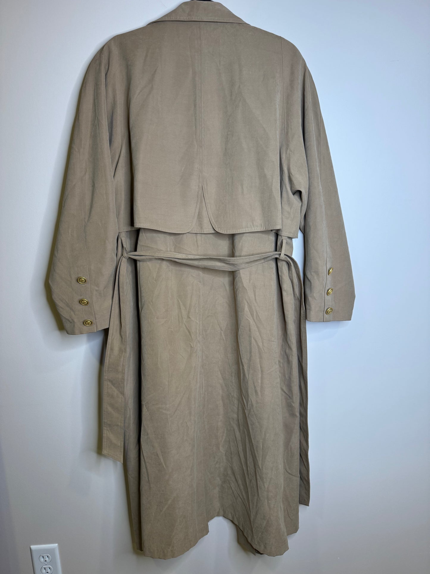 tan trench coat - size 12