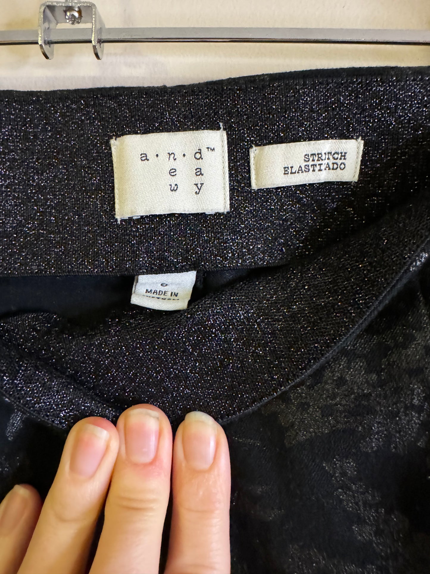 floral black pant - size 6