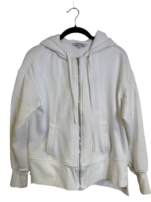 white zip up - XS