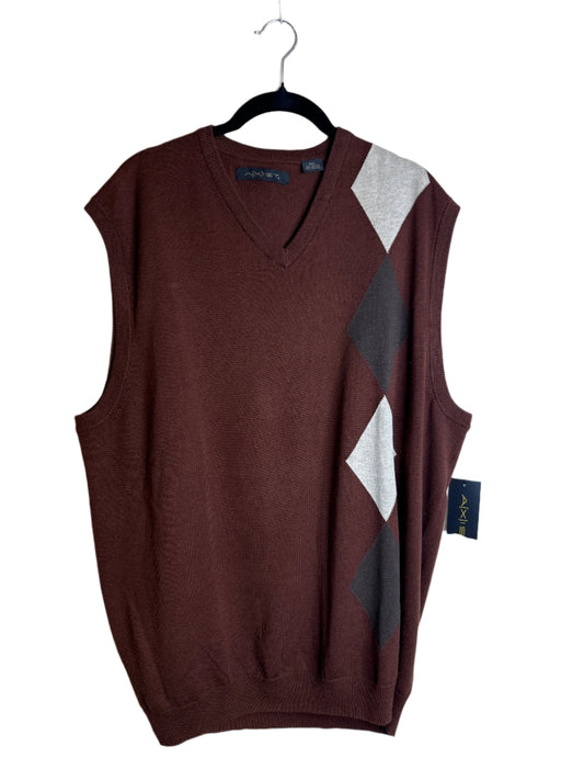 brown oversized vest - XXL
