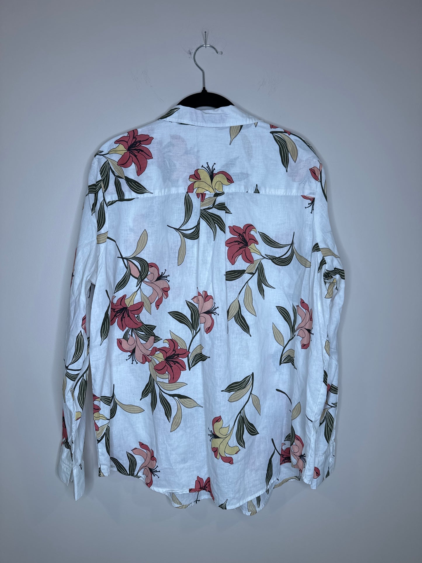 Linen Blend Floral blouse - XL