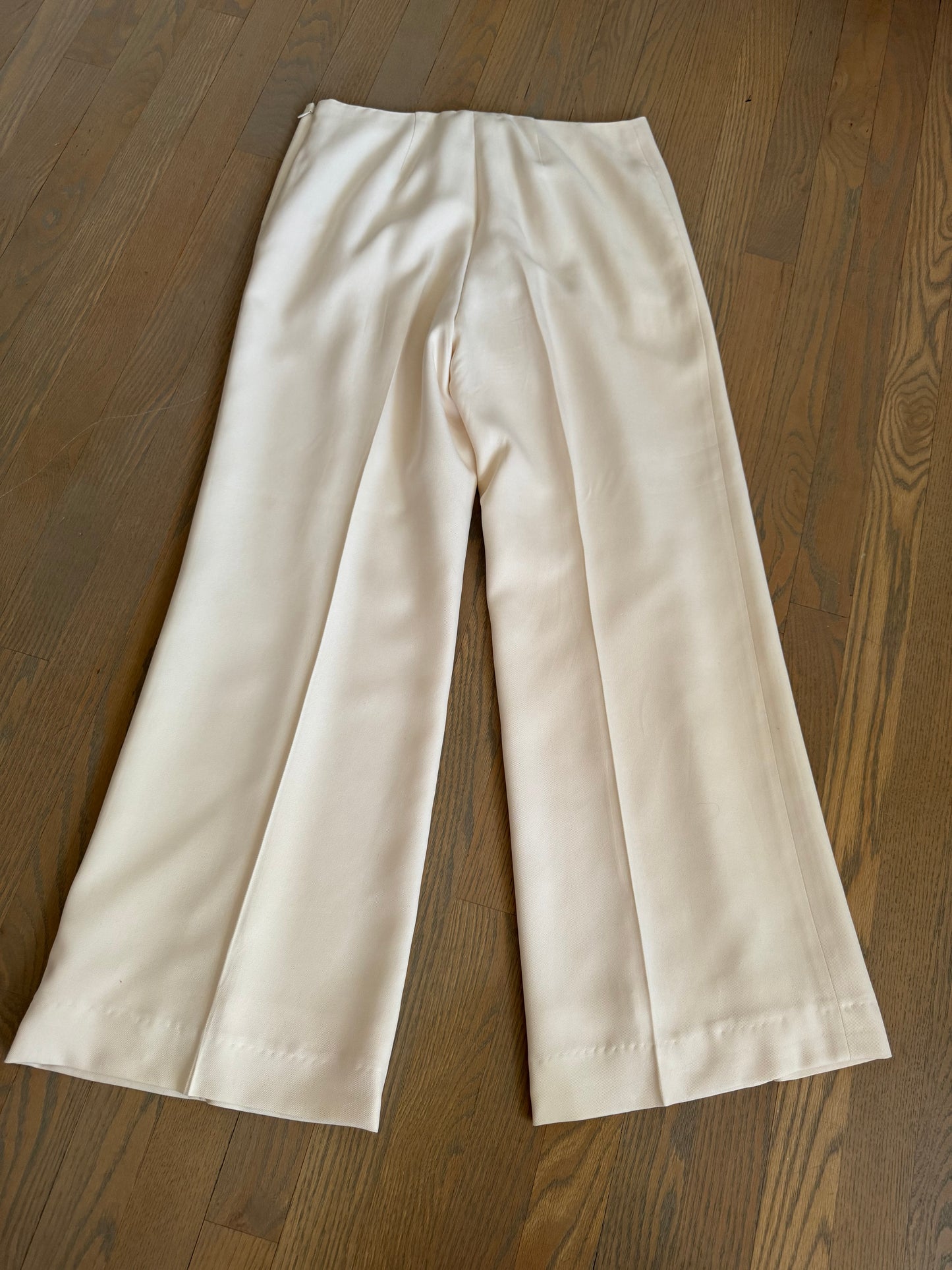 Cream silk trouser - size 12