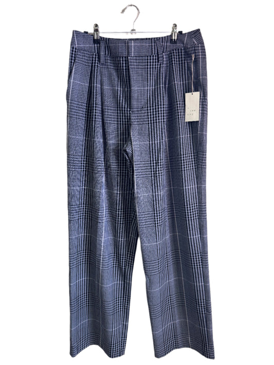Grey lavender plaid pant - size 8 NWT
