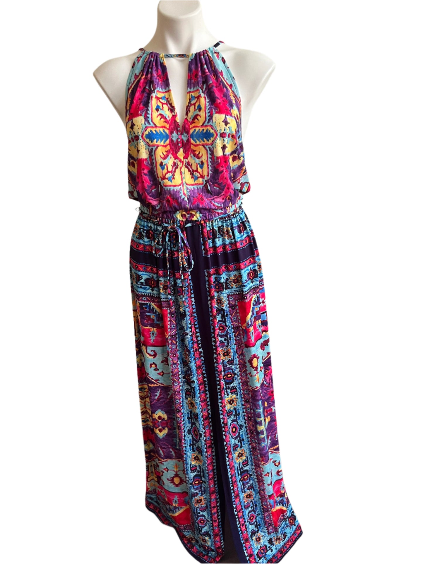 colorful sleeveless maxi - XS