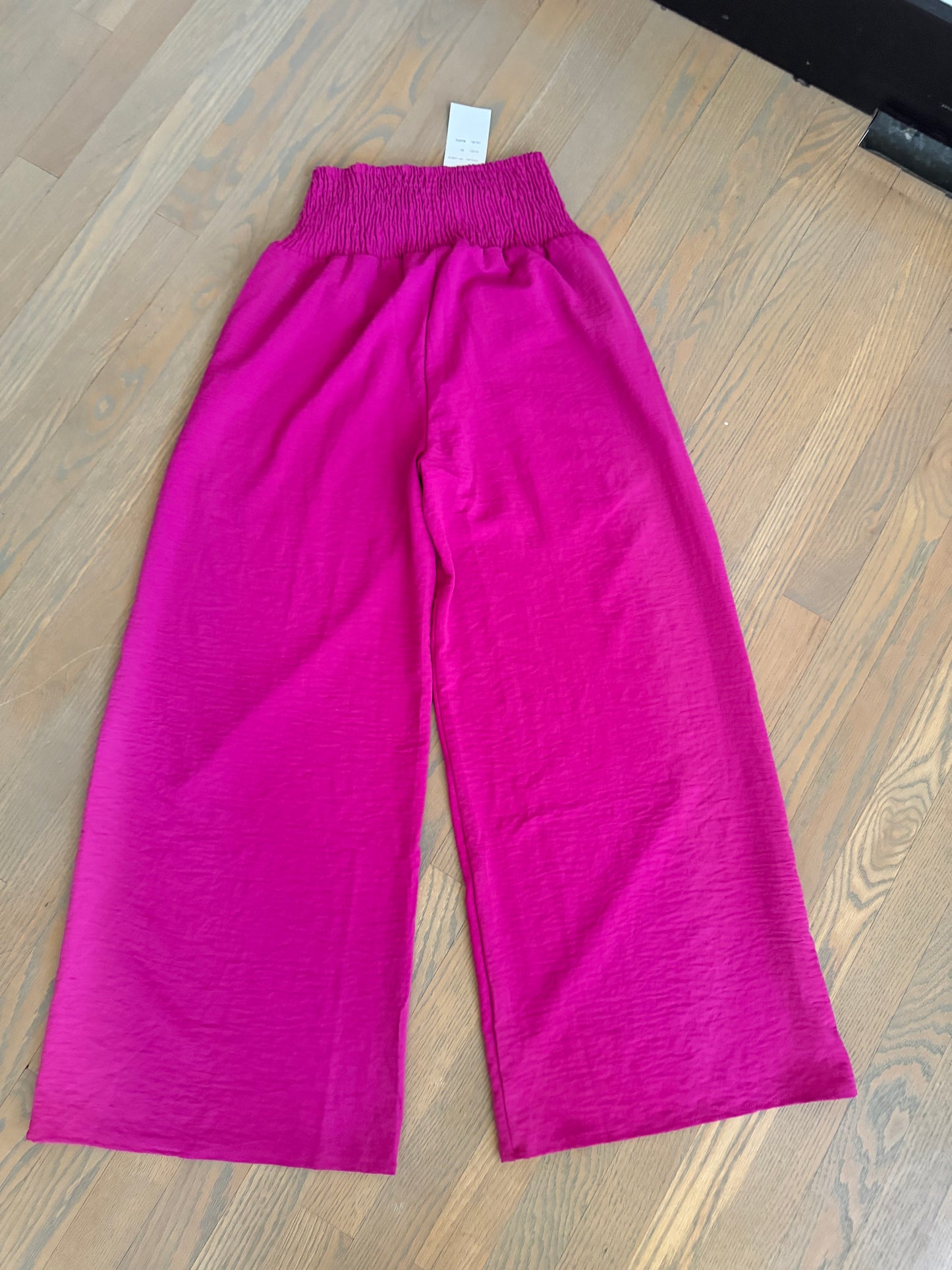 magenta flare pull on pant - XS