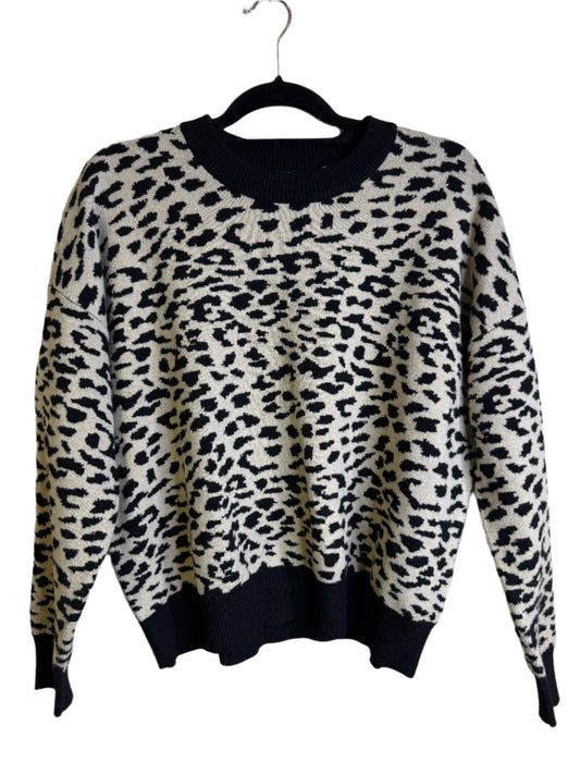 snow leopard sweater - small