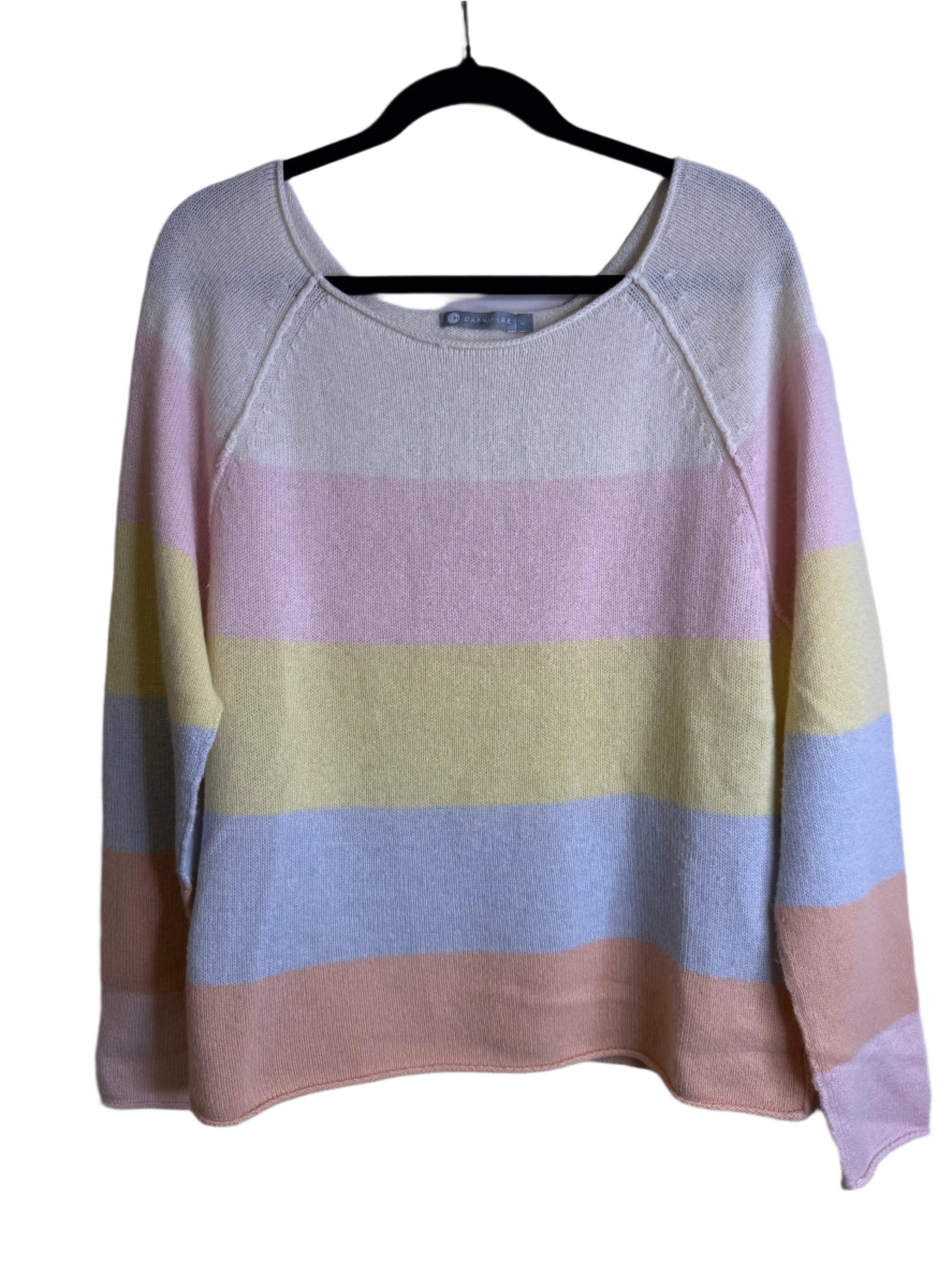 cashmere striped sweater - large