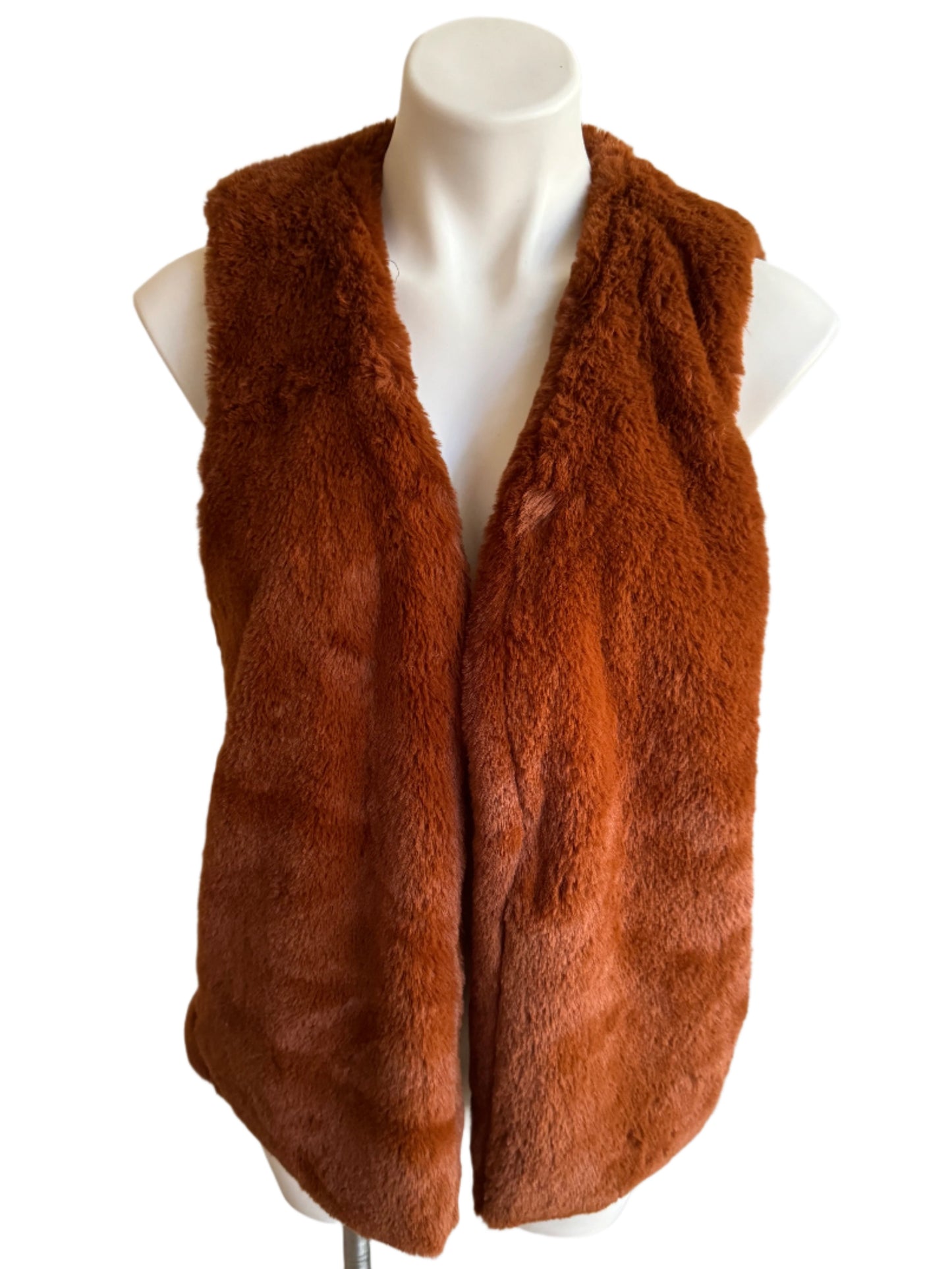 Faux Fur Teddy Bear Vest - medium