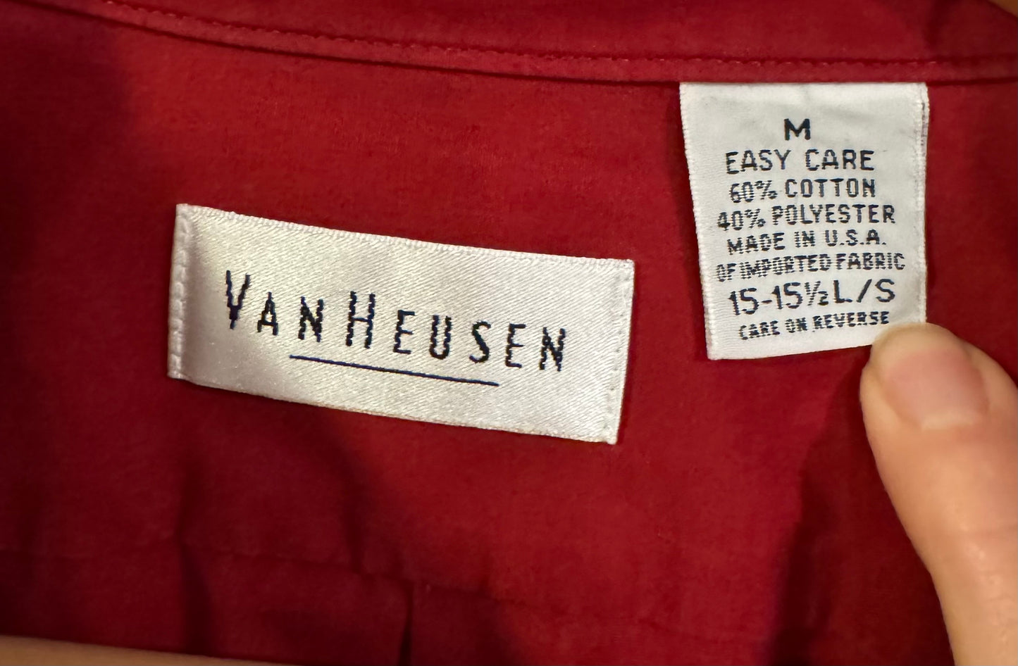 deep red dress shirt - men’s M
