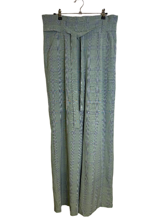 green plaid trouser - large