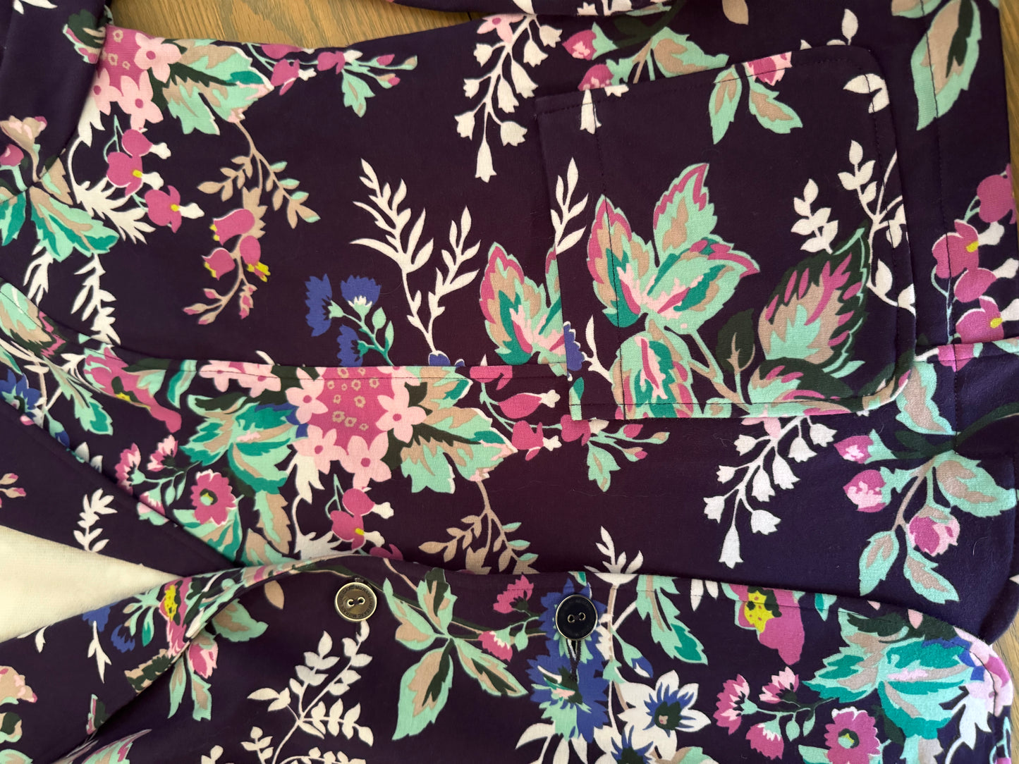 floral jersey blazer - large