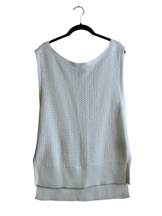 white sweater vest - large