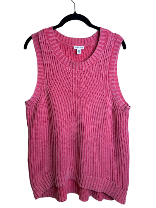 pink sweater vest - large