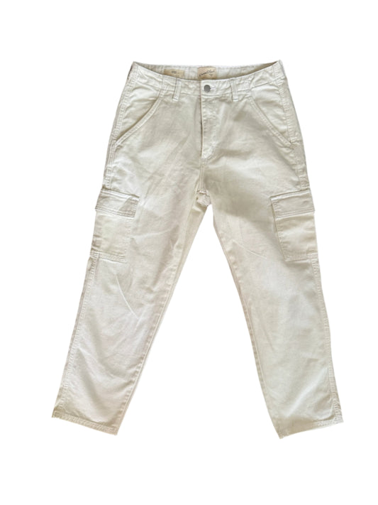 white cargo denim - size 8