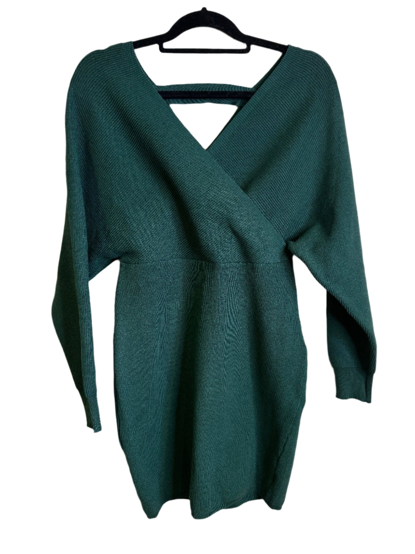 green sweater dress - medium/large