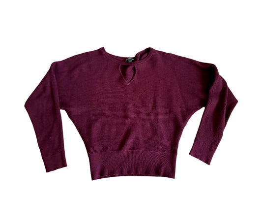 maroon batwing sweater - XS