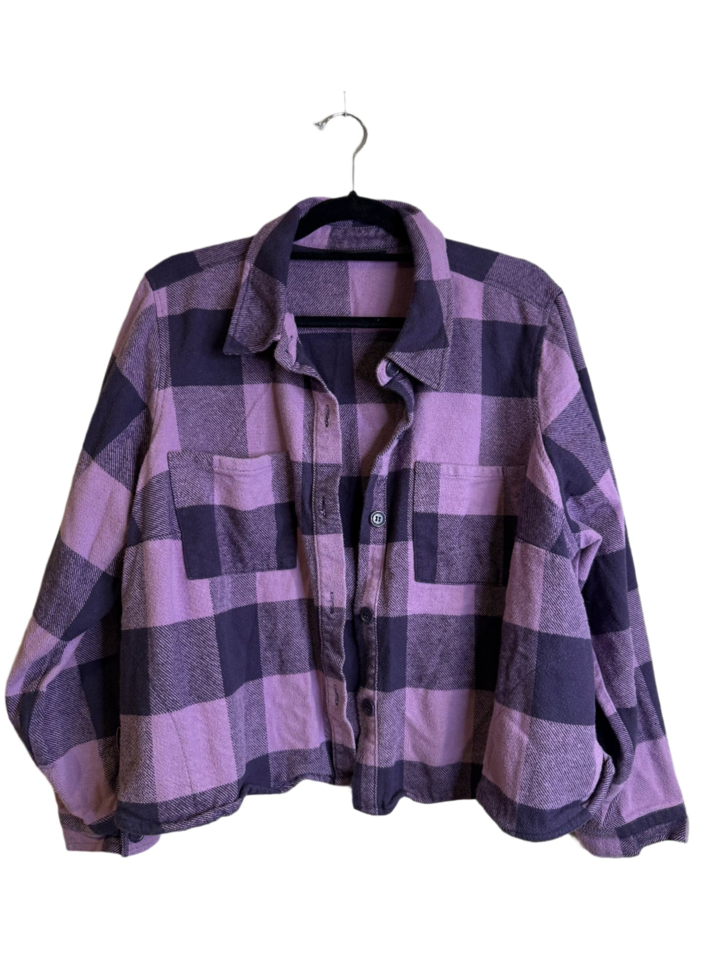 cropped flannel - XL