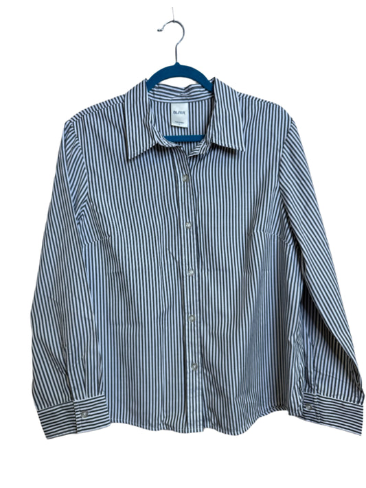 grey stripe button - large