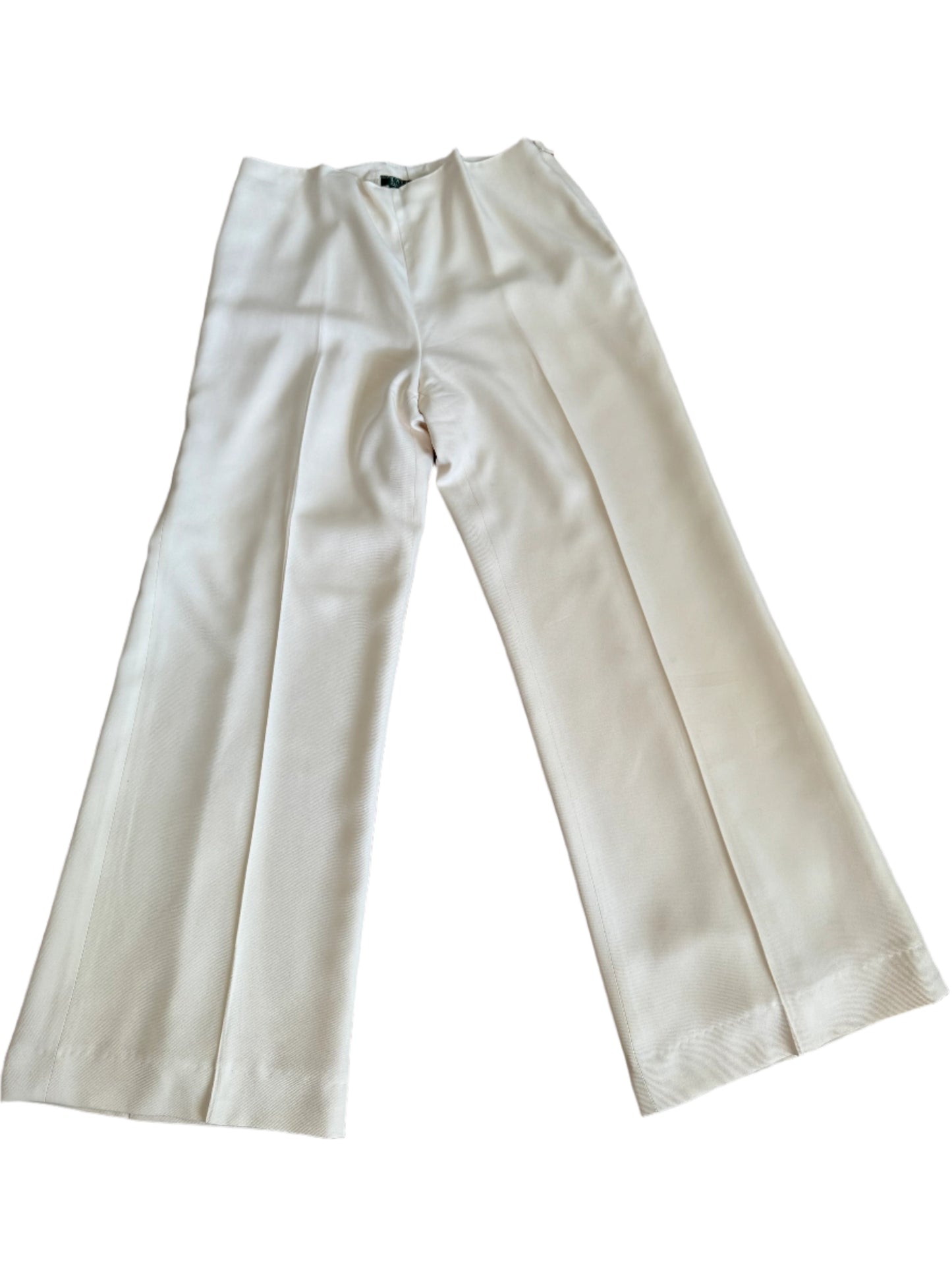 Cream silk trouser - size 12